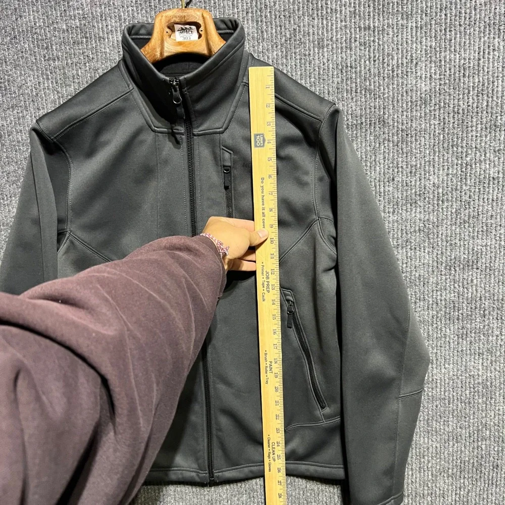 The North Face Apex Bionic Softshell Jacket Mens Size M Grey Windproof Full Zip
